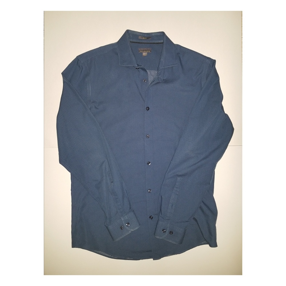CALIBRATE Men's Medium Blue Long Sleeve ButtonDown